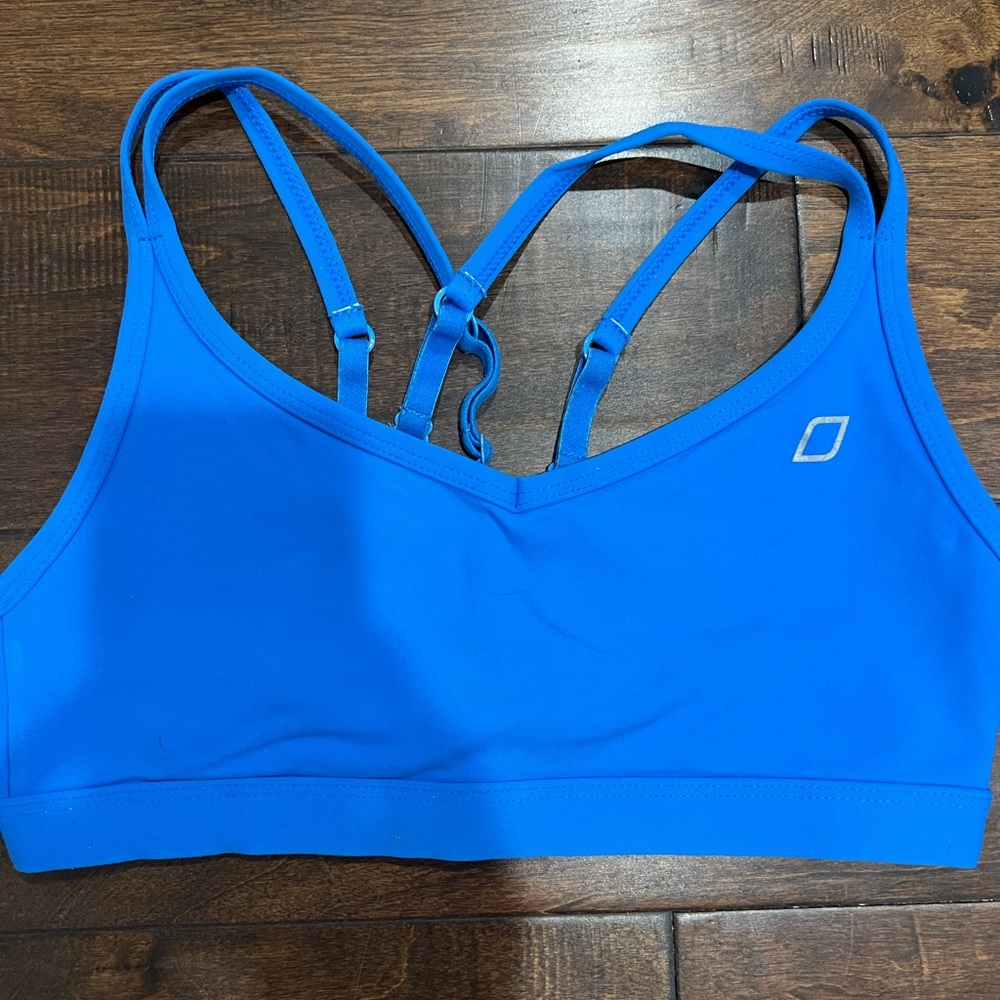 Lorna Jane sports bra in size small color blue